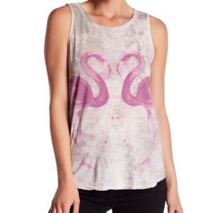 Lucky Brand Sleeveless Flamingo Tee